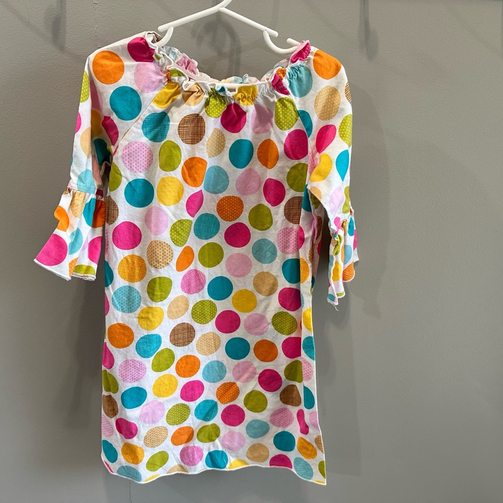 Lolly Wolly Doodle Kids Polka Dot Cotton Dress - Multicolor